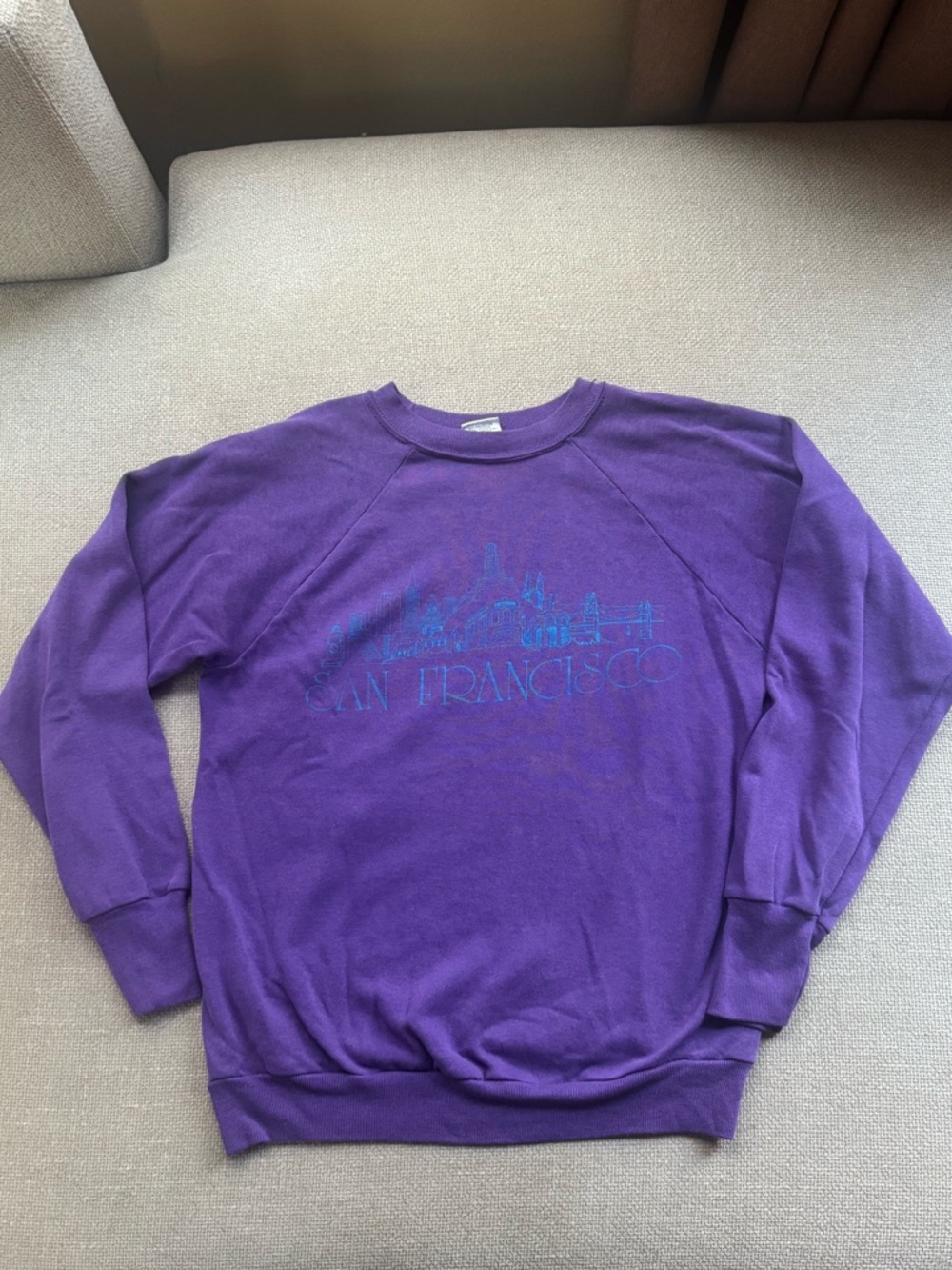 Purple San Francisco Graphic Crewneck Sweatshirt - Women